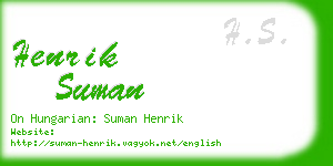 henrik suman business card